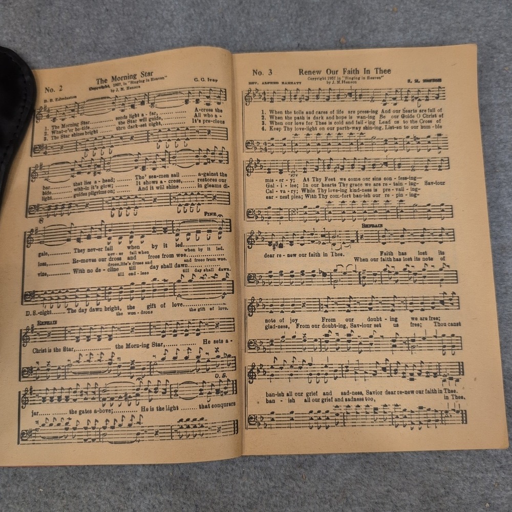 Vintage 1957 Singing In Heaven Sacred Songs Hymn Book J. M. Henson Music Co. - Picture 4 of 4